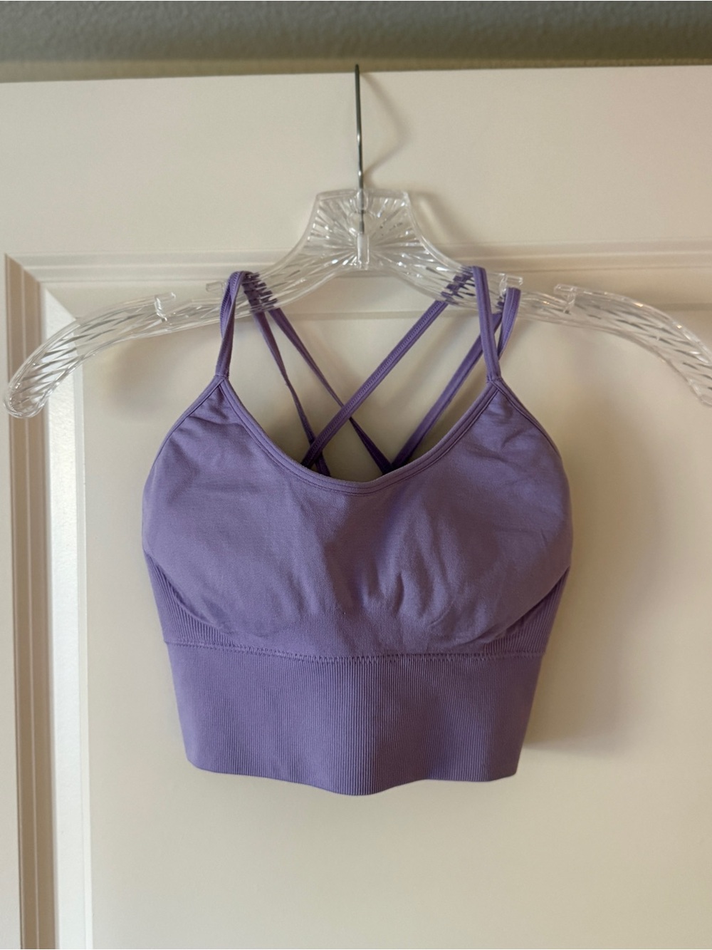 NVGTN Lavender Strappy Longline Sports Bra Size M